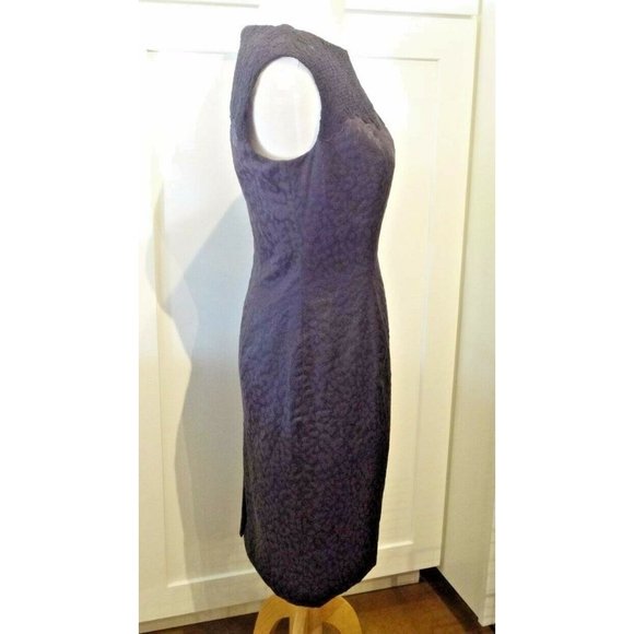 Adrianna Papell Lace Yoke Jacquard Dress Black 8 NEW - Picture 5 of 10